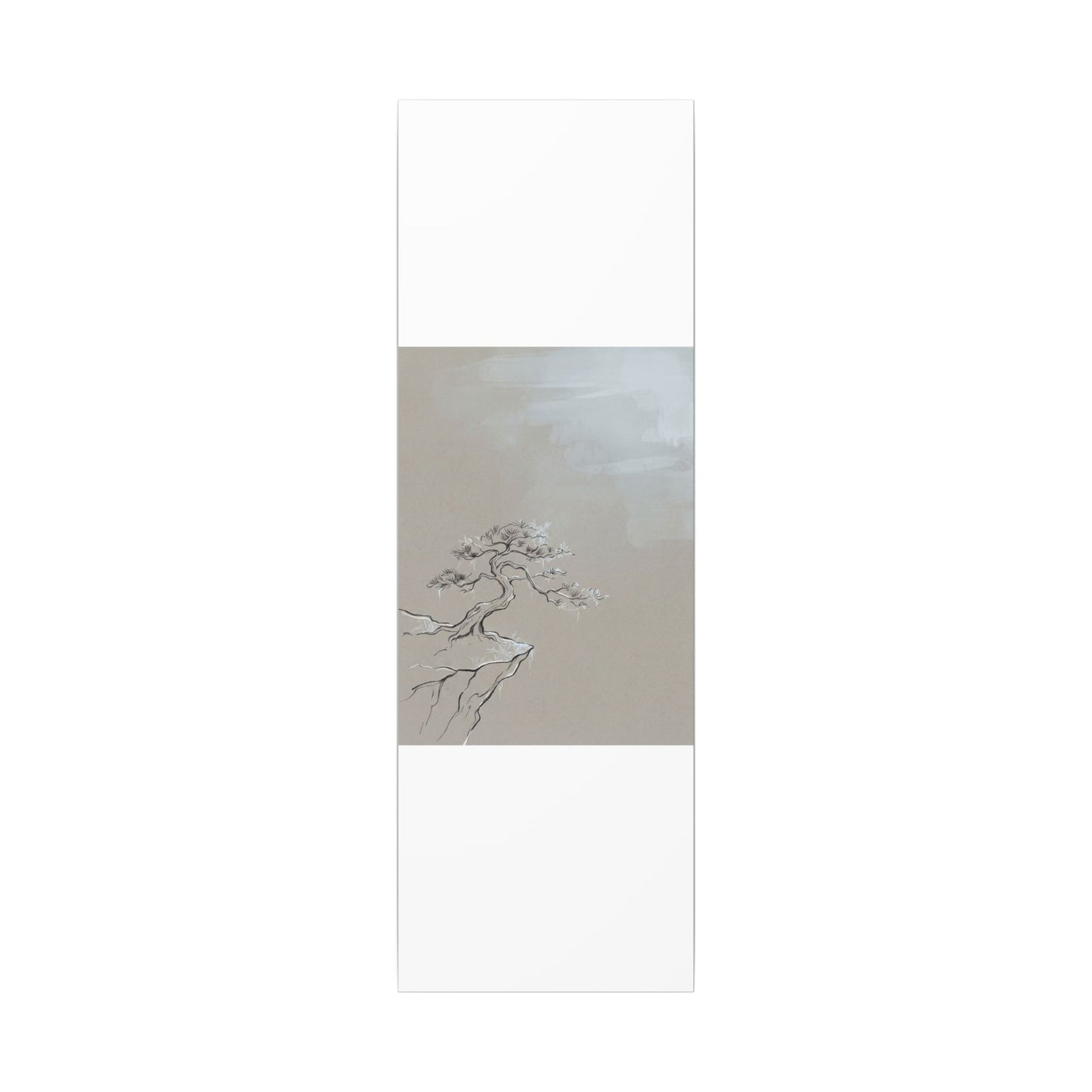 Pine Tree Minimal Line Canvas Art | Warm Japandi Art