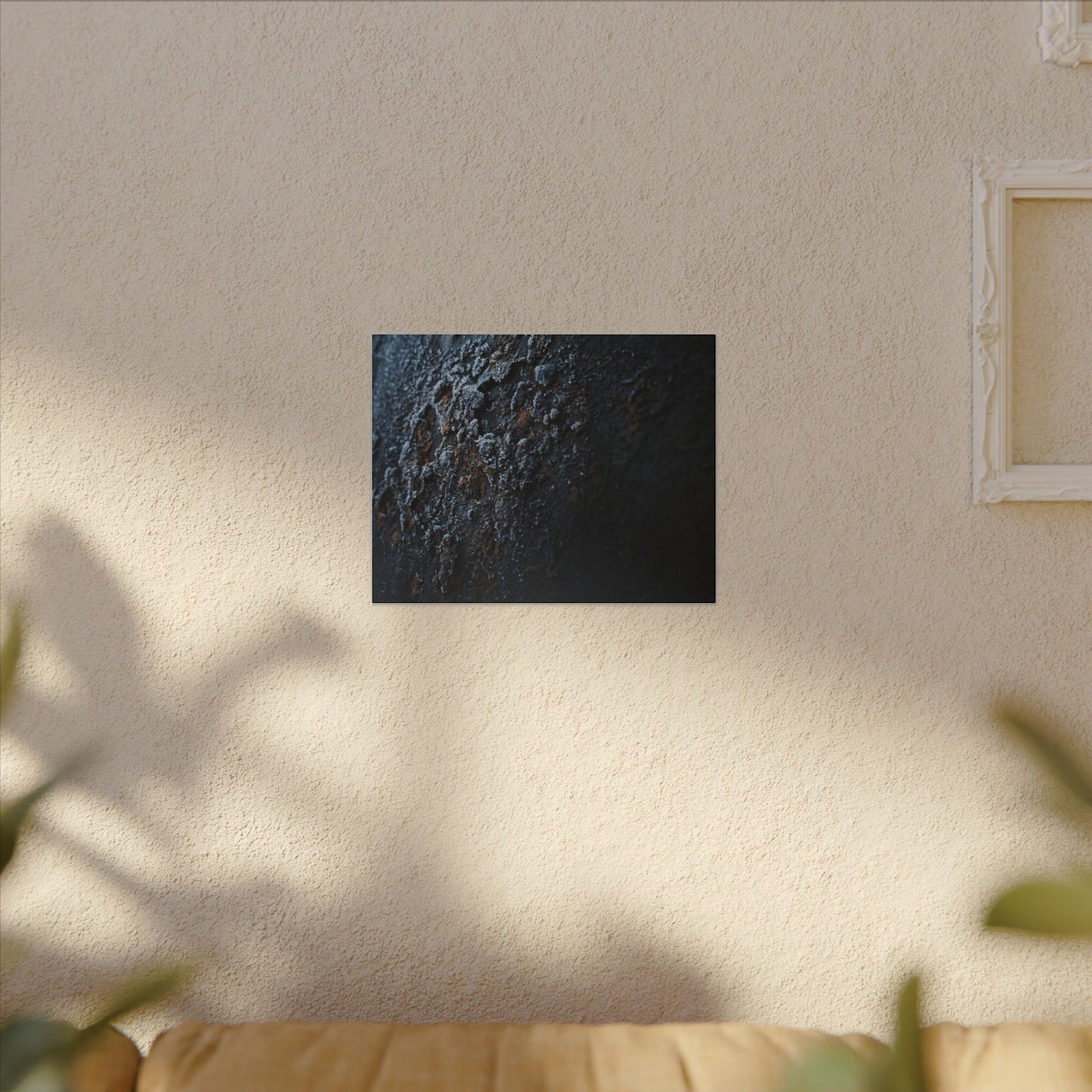 Rust Patina Canvas Art | Winter Dark Japandi Shadow Zen Art