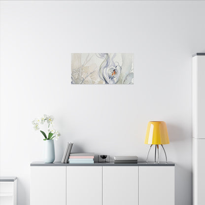 Earthy Incense Smoke Canvas Art - Watercolor Japandi