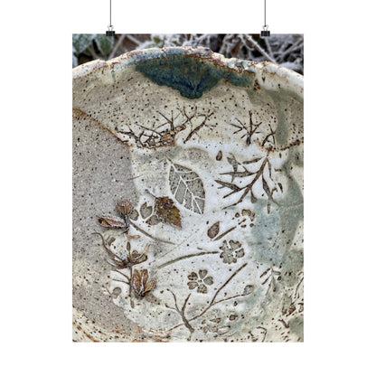 Winter Ceramic Bowl Japanese Pattern Wall Art Print | Earthy Decor Art Print