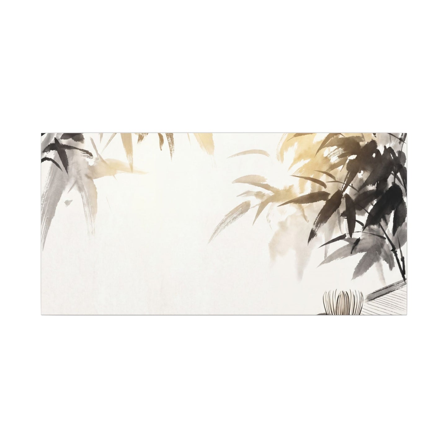 Tea Ceremony Sumi E Canvas Art | Serene Zen Art