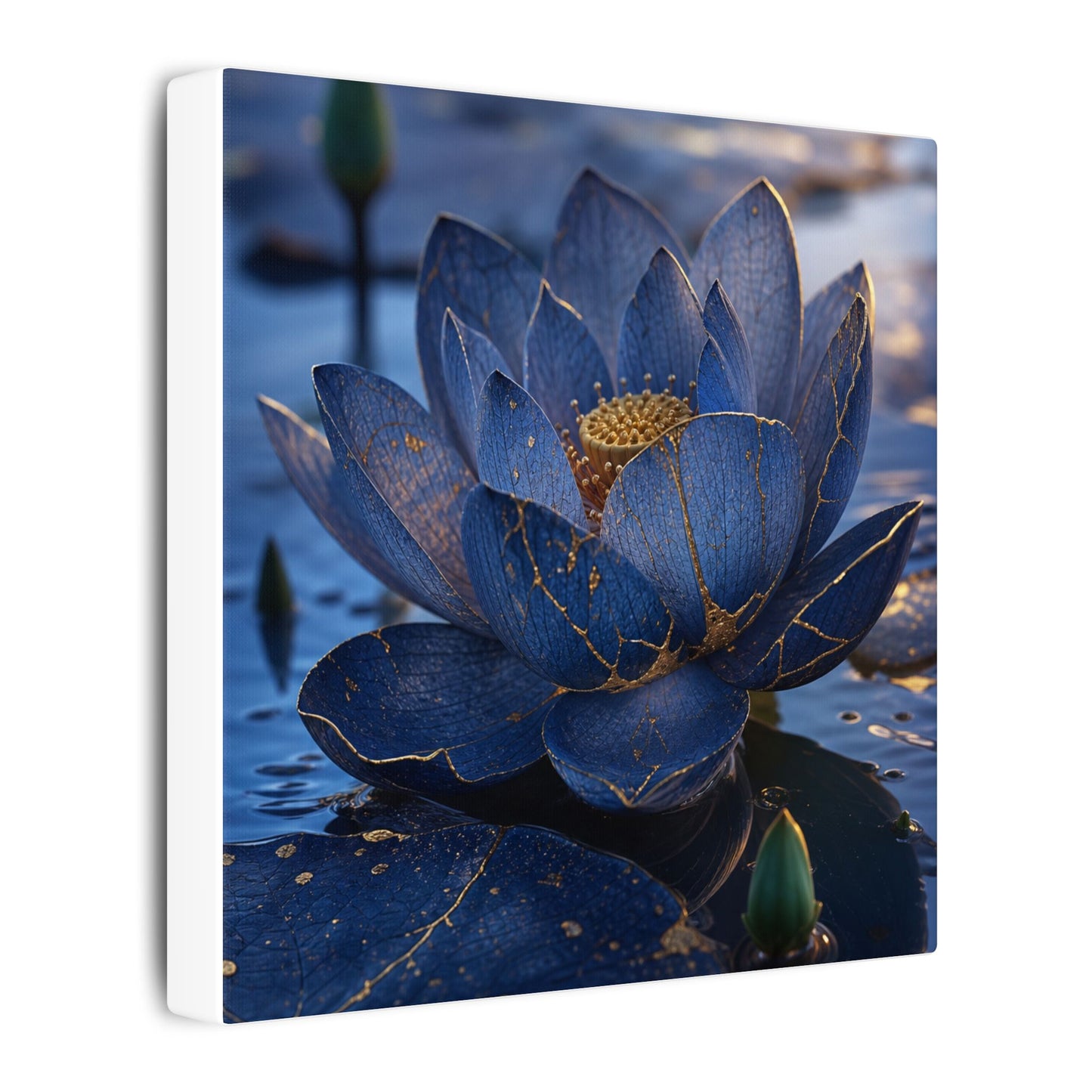Kintsugi Lotus Flower in Dawn | Broken Beauty Canvas Art