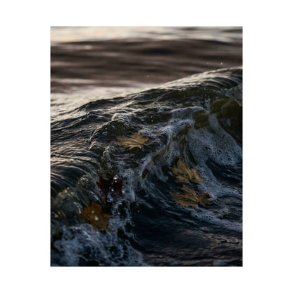 Mono No Aware Ocean Wave Wall Art Print - Dark Japandi Moody Minimal