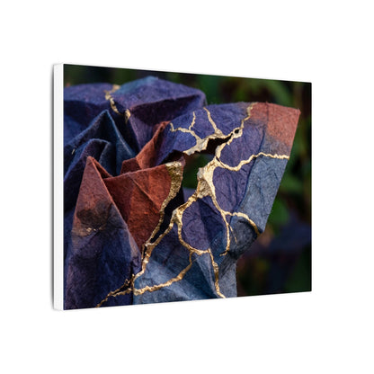 Philosophical Paper Fold Canvas Art - Gold Vein Kintsugi