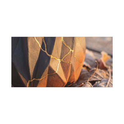 Paper Fold Gold Repair Canvas Art | Philosophical Kintsugi Art