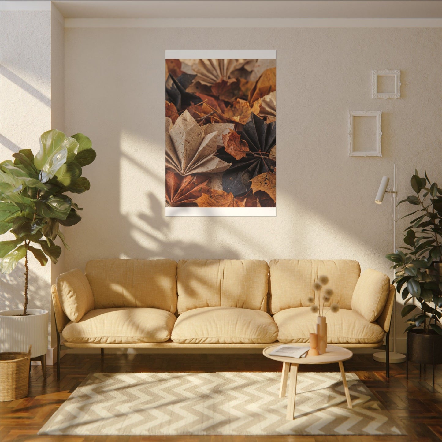 Paper Fold Texture Canvas Art | Elegant Japandi Art