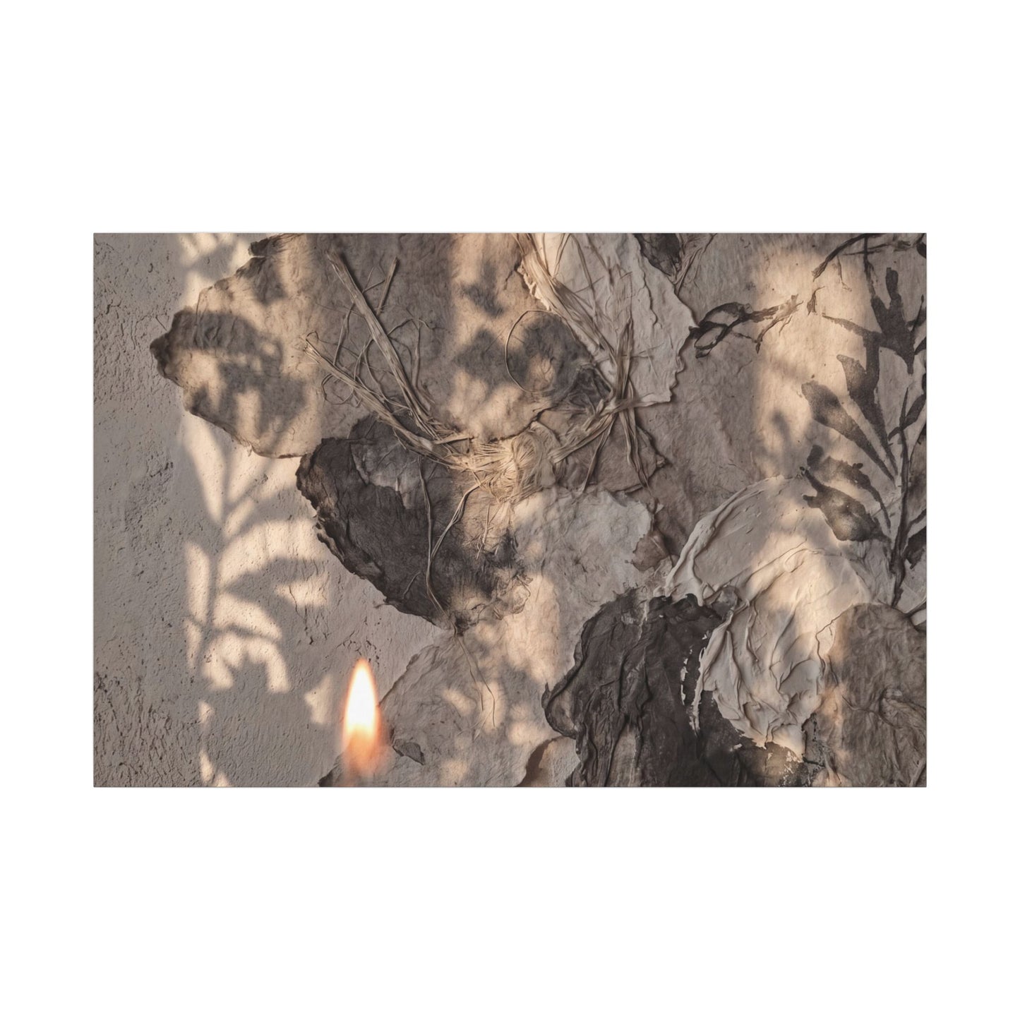 Shadow Play Summer Canvas Art | Japandi Elegant Design Art Print