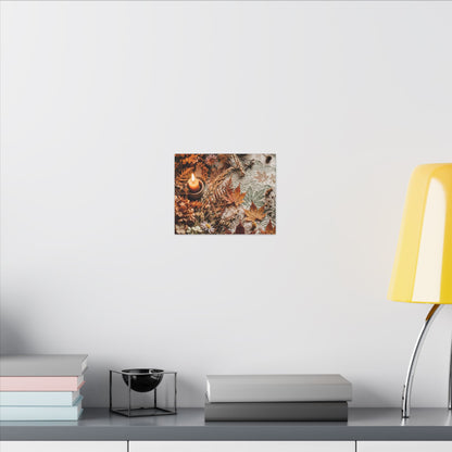 Candlelight Dried Flowers Canvas Art - Japandi Seijaku
