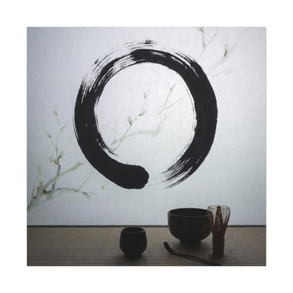 Tea Ceremony Enso Canvas Art | Peaceful Zen Art