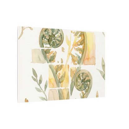 Earthy Fern Unfurling Canvas Art - Watercolor Japandi
