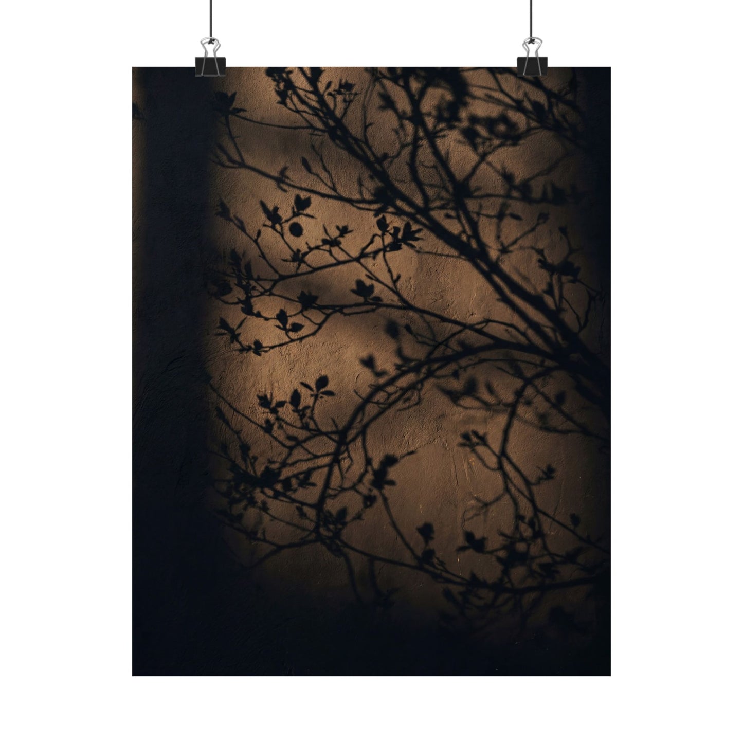 Sophisticated Shadow Play Wall Art Print - Shadow Zen Dark Japandi Art Print
