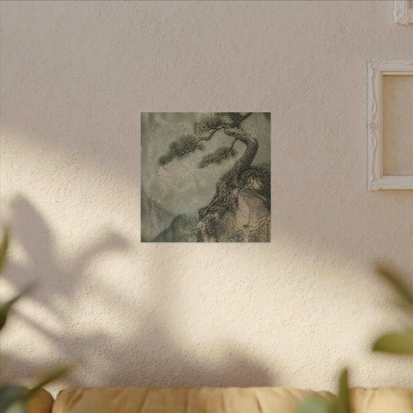 Fukinsei Pine Tree Canvas Art - Japandi Texture