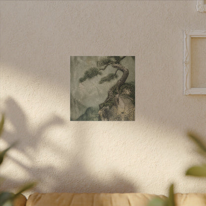 Fukinsei Pine Tree Canvas Art - Japandi Texture