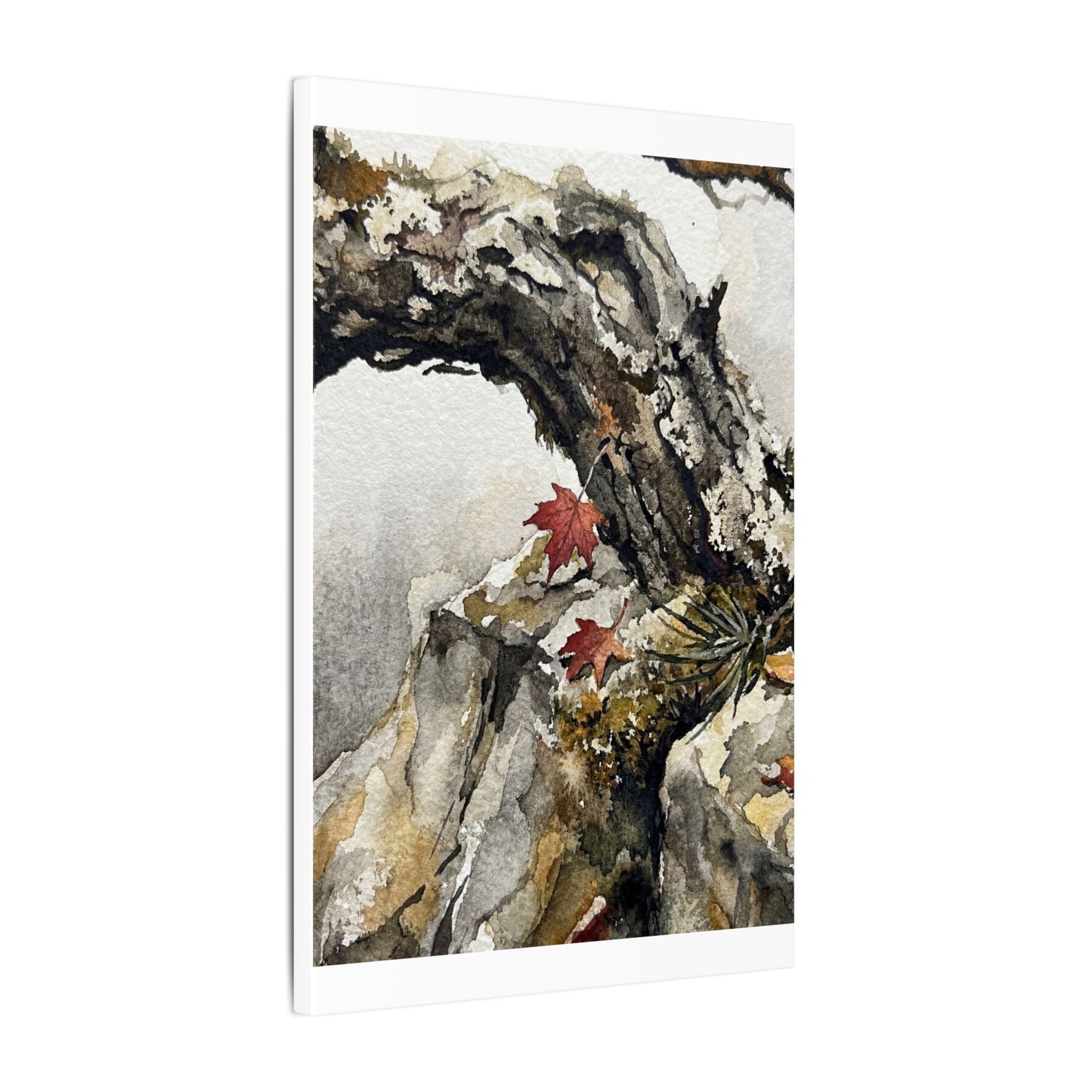Pine Tree Autumn Canvas Art | Japandi Earthy Design