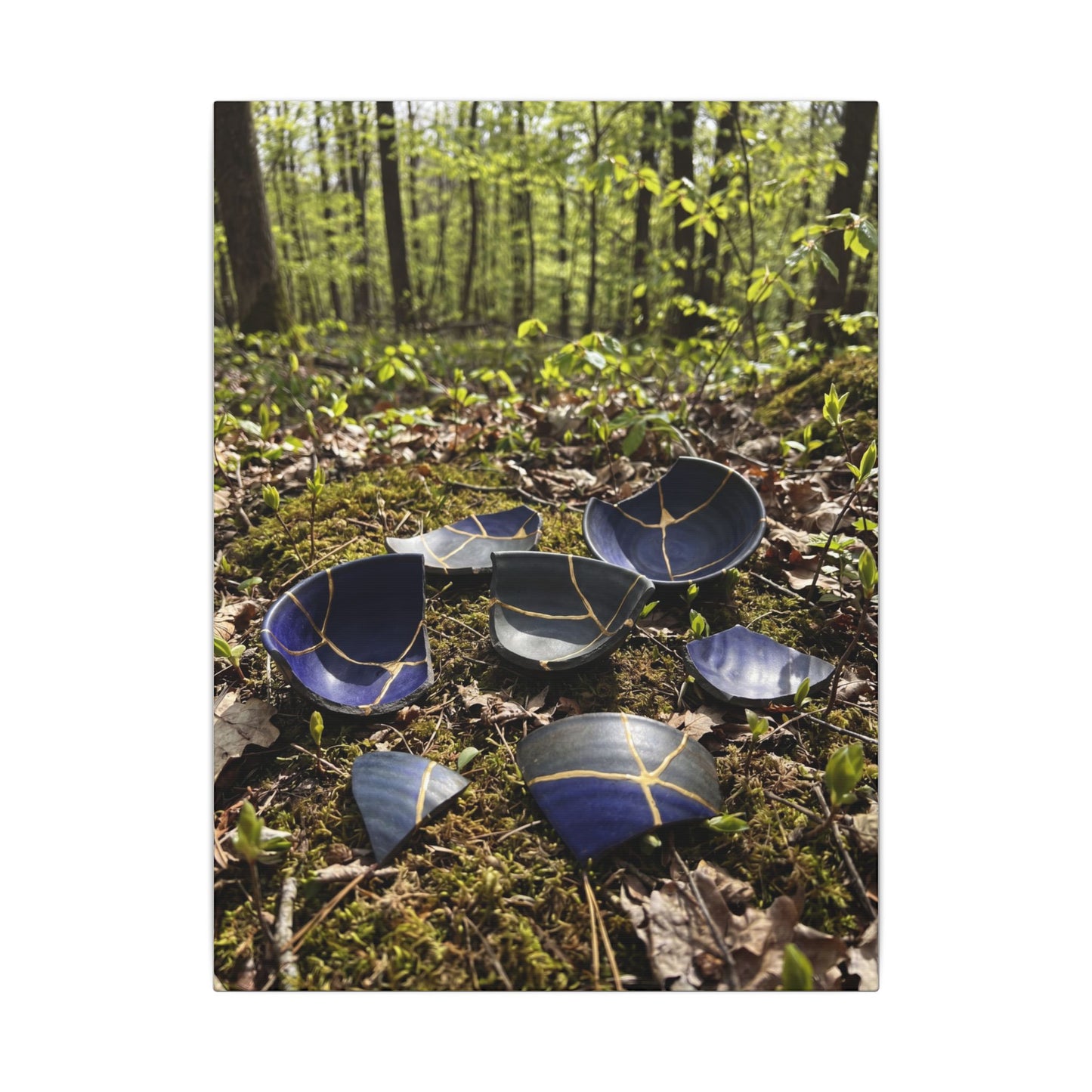 Philosophical Broken Pottery Canvas Art - Broken Beauty Kintsugi