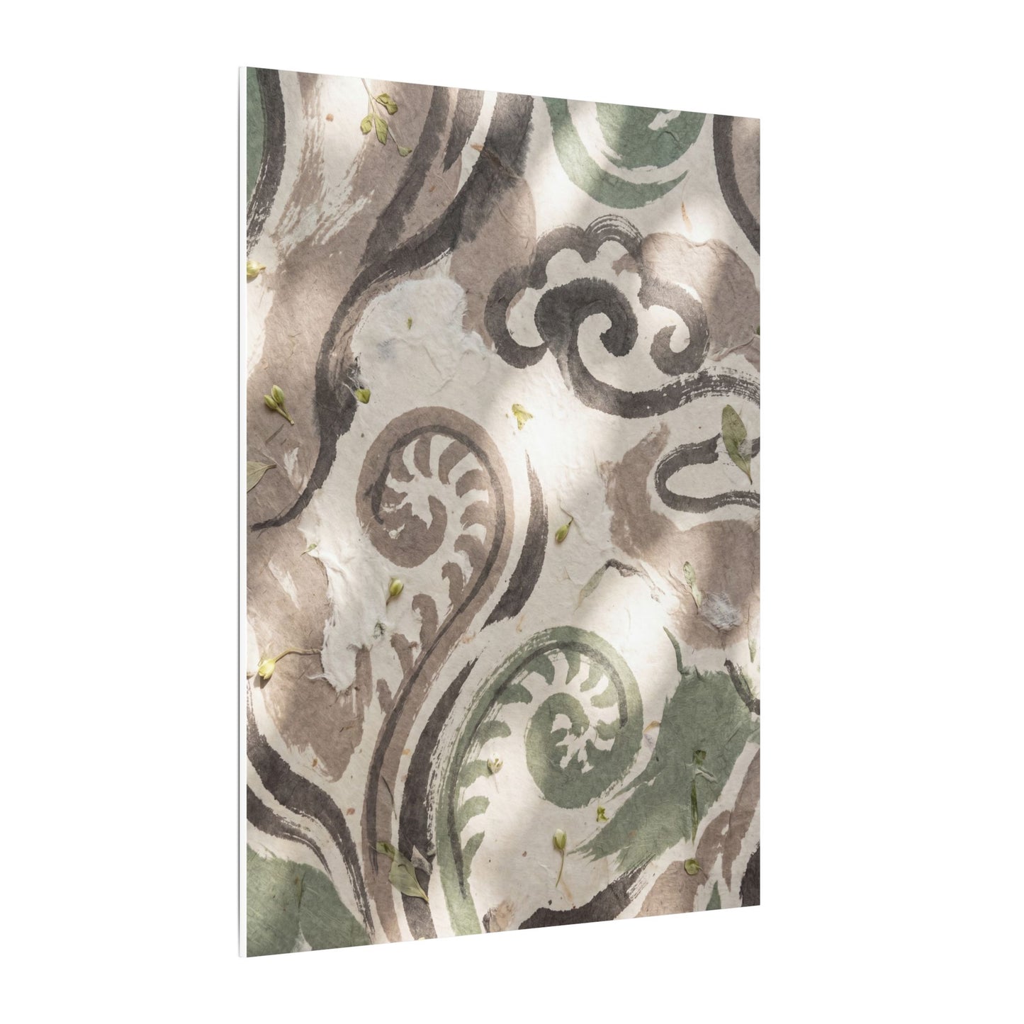 Dappled Ink Brushstroke Canvas Art - Japandi Ma