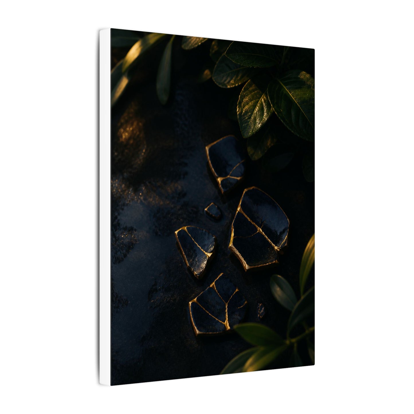 Summer Broken Pottery Moody Minimal Canvas Art | Atmospheric Decor