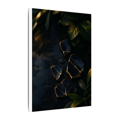 Summer Broken Pottery Moody Minimal Canvas Art | Atmospheric Decor