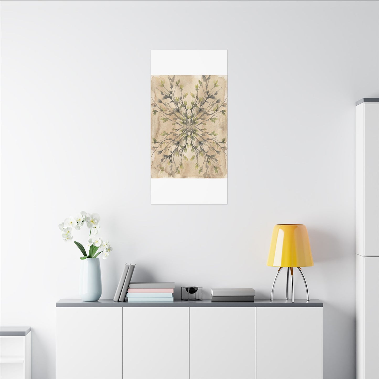 Shibui Shadow Play Canvas Art - Japandi Watercolor