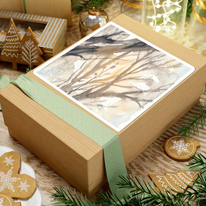 Elegant Shadow Play Sticker - Watercolor Japandi