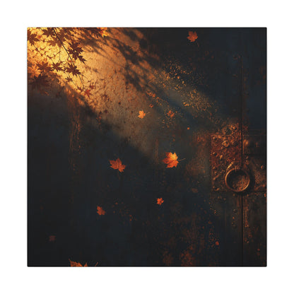 Dark Japandi Rust Patina in Golden Hour | Shadow Zen Canvas Art