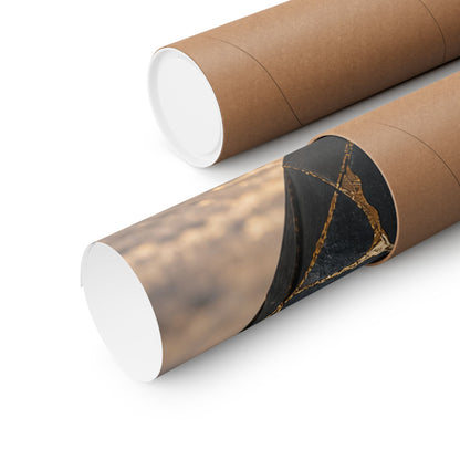 Paper Fold Gold Repair Wall Art Print | Resilient Kintsugi Art