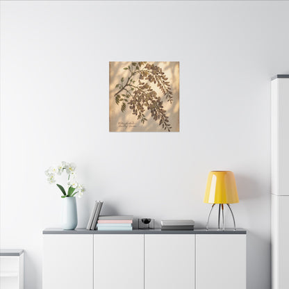 Spring Wisteria Herbarium Canvas Art | Earthy Decor