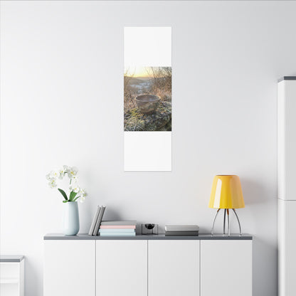Golden Hour Ceramic Bowl Canvas Art - Japandi Shibui