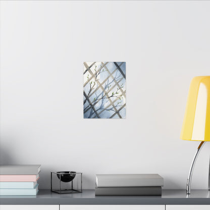 Shoji Screen Canvas Art | Spring Japandi Watercolor Art