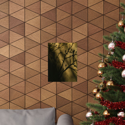 Golden Hour Shadow Play Wall Art Print - Dark Japandi Seijaku