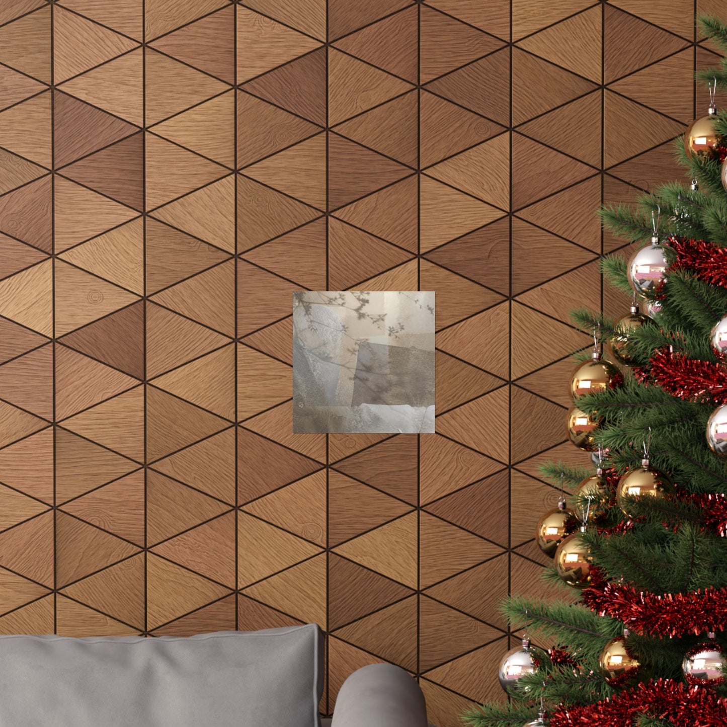 Shadow Play Winter Wall Art Print | Japandi Elegant Design