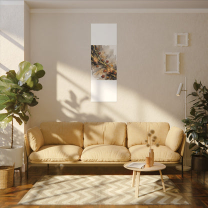Cracked Earth Autumn Canvas Art | Japandi Warm Design