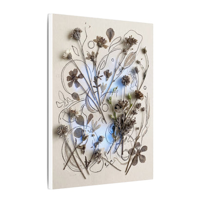 Dried Flowers Minimal Line Canvas Art | Elegant Japandi Art