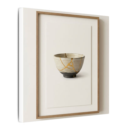 Kintsugi Charcoal Canvas Art