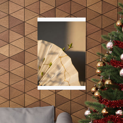 Ma Paper Fold Wall Art Print - Kintsugi Gold Vein