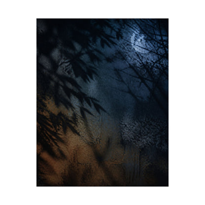 Kanso Shadow Play Wall Art Print - Dark Japandi Shadow Zen