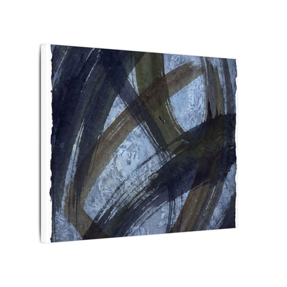 Ink Brushstroke Canvas Art | Winter Dark Japandi Shadow Zen Art