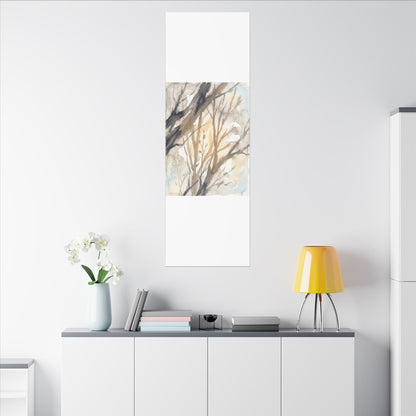 Ma Shadow Play Canvas Art - Japandi Watercolor