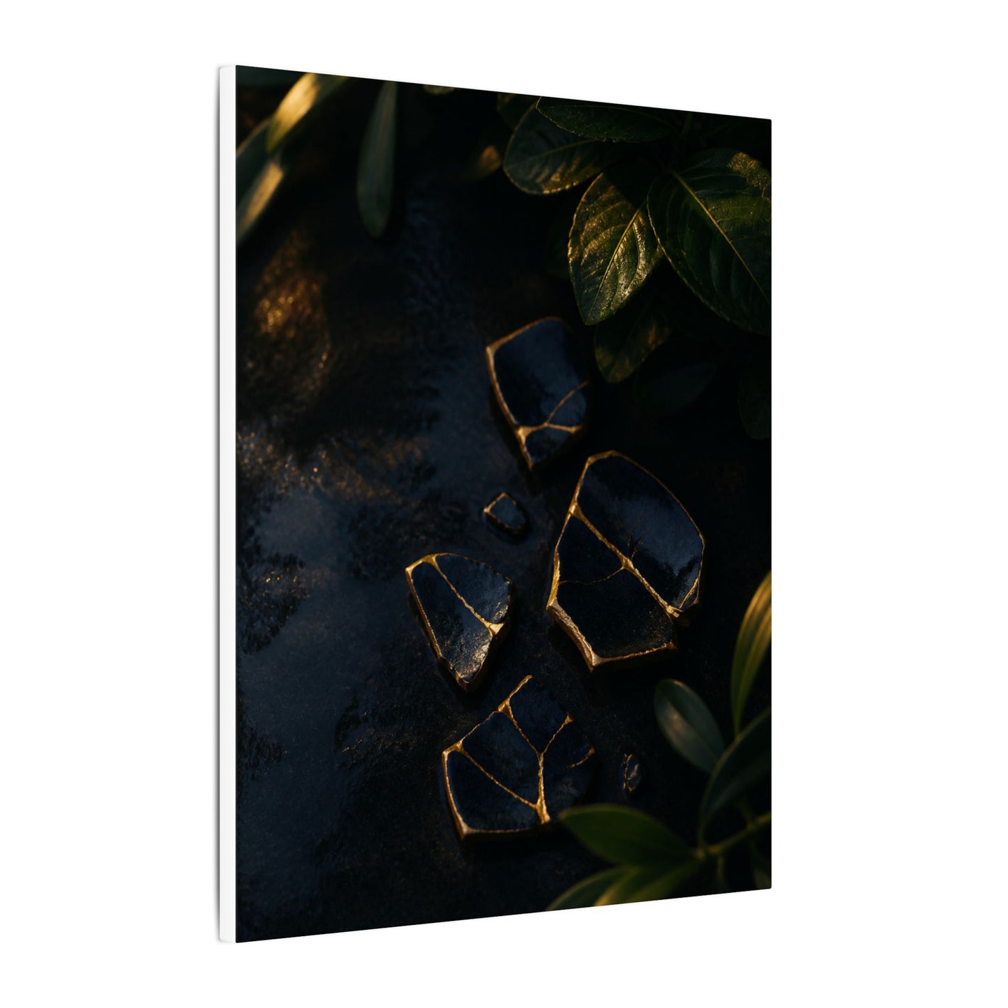 Summer Broken Pottery Moody Minimal Canvas Art | Atmospheric Decor