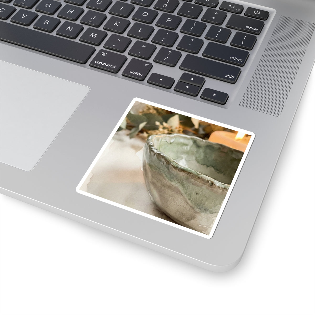 Ma Ceramic Bowl Sticker - Japandi Watercolor Art Print