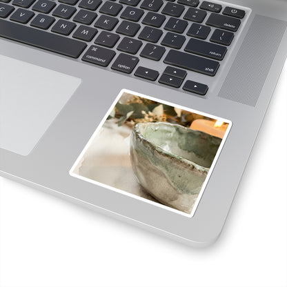 Ma Ceramic Bowl Sticker - Japandi Watercolor Art Print