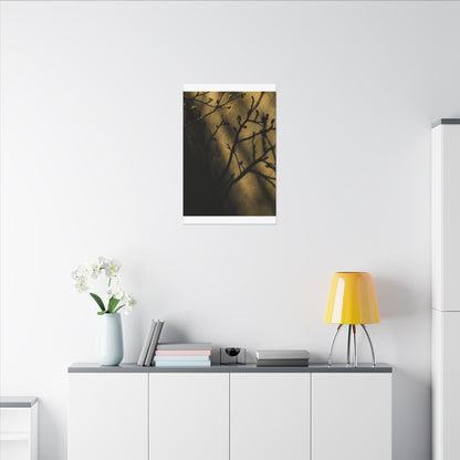 Golden Hour Shadow Play Canvas Art - Dark Japandi Seijaku