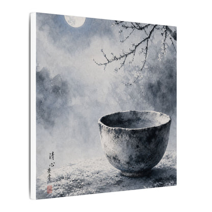 Seijaku Ceramic Bowl Canvas Art - Zen Sumi E