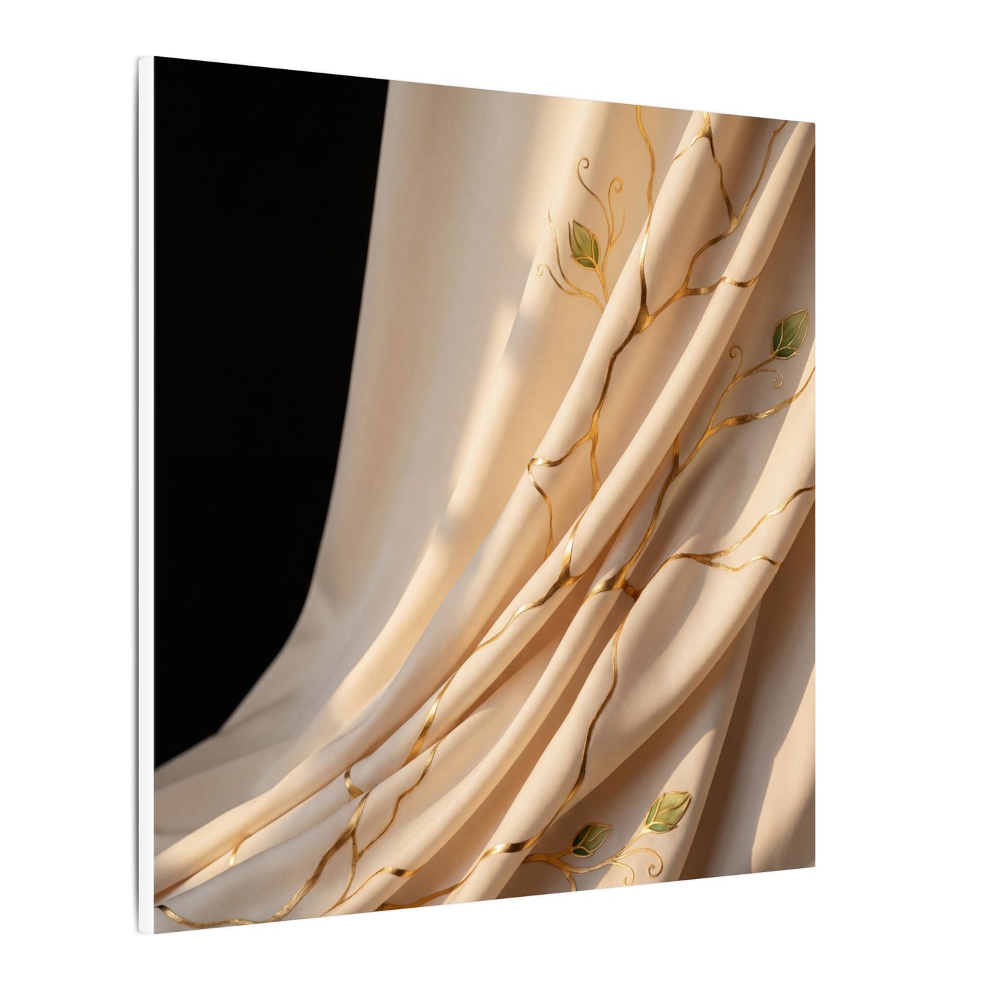Golden Hour Silk Drape Canvas Art - Kintsugi Fukinsei