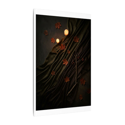 Autumn Silk Drape Moody Minimal Canvas Art | Moody Decor