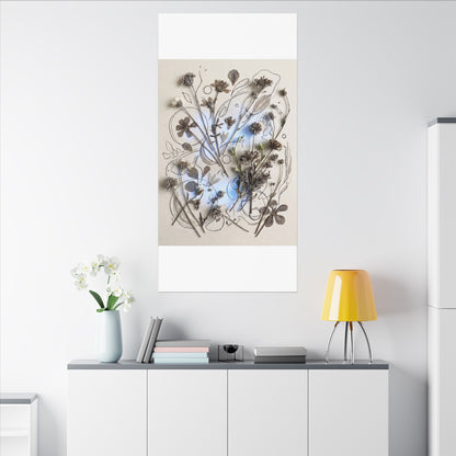 Dried Flowers Minimal Line Canvas Art | Elegant Japandi Art