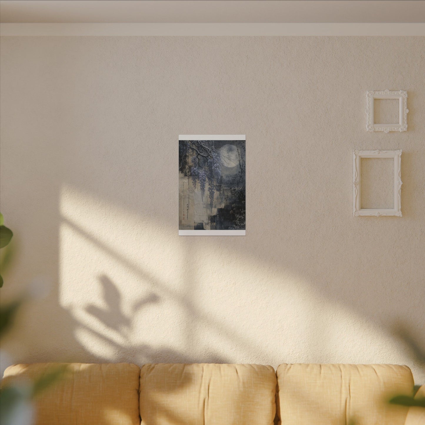 Winter Wisteria Texture Canvas Art | Elegant Decor