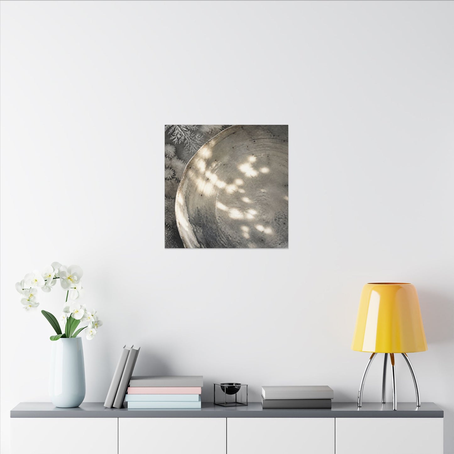 Ceramic Bowl Watercolor Canvas Art | Warm Japandi Art