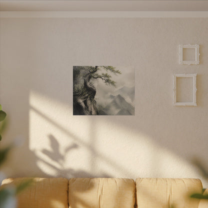 Spring Pine Tree Watercolor Canvas Art | Warm Decor