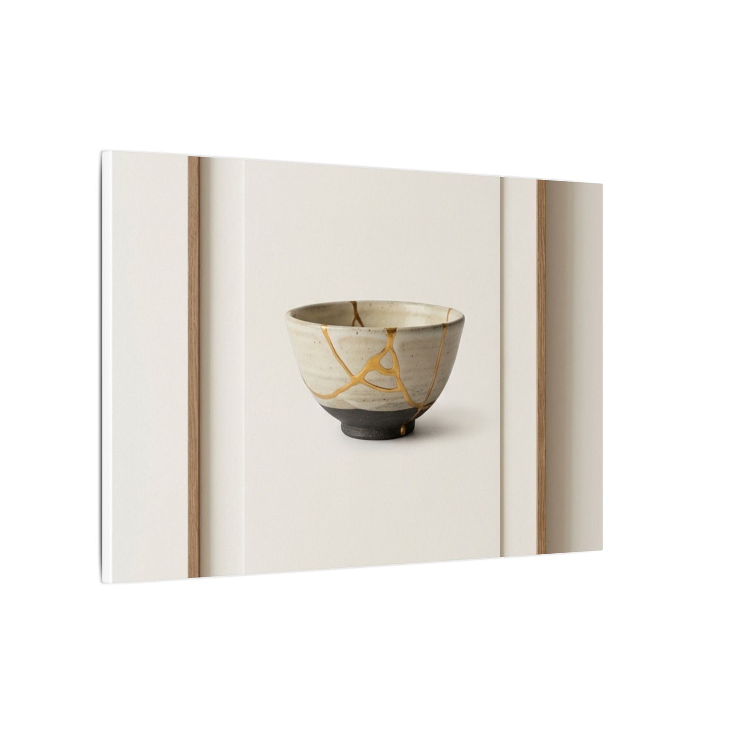 Kintsugi Charcoal Canvas Art